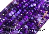 AGBS28 15 inches 4*6mm faceted rondelle banded agate beads wholesale