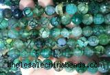 AGBS283 15 inches 10mm faceted round green dragon veins agate beads wholesale