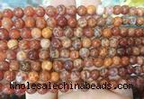 AGBS308 15 inches 6mm round red dragon veins agate beads wholesale
