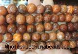 AGBS311 15 inches 12mm round red dragon veins agate beads wholesale