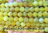 AGBS320 15 inches 10mm round yellow dragon veins agate beads wholesale