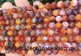 AGBS336 15 inches 6mm round coffee dragon veins agate beads wholesale