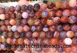 AGBS337 15 inches 8mm round coffee dragon veins agate beads wholesale