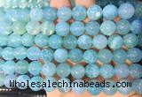 AGBS357 15 inches 10mm round blue dragon veins agate beads wholesale