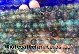 AGBS363 15 inches 6mm round green dragon veins agate beads wholesale