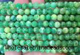 AGBS373 15 inches 6mm round green dragon veins agate beads wholesale
