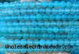 AGBS390 15 inches 6mm round blue agate beads wholesale