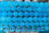 AGBS392 15 inches 10mm round blue agate beads wholesale
