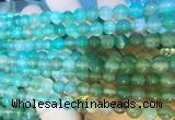 AGBS394 15 inches 6mm round green agate beads wholesale