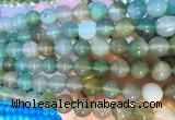 AGBS396 15 inches 10mm round green agate beads wholesale