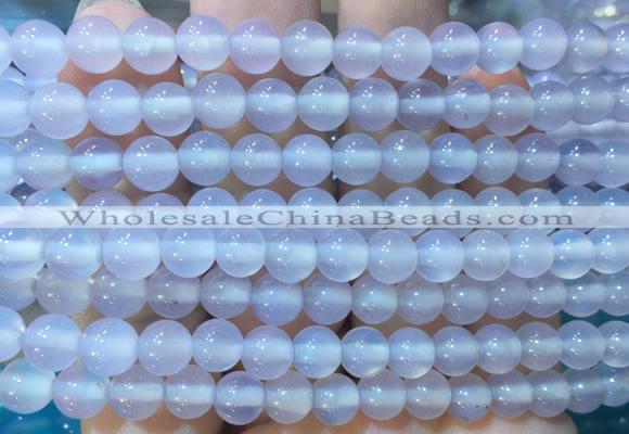 AGBS398 15 inches 6mm round purple agate beads wholesale