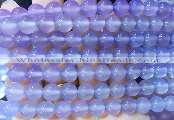 AGBS399 15 inches 8mm round purple agate beads wholesale