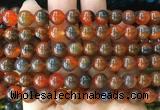 AGBS423 15 inches 8mm faceted round sugar heart agate beads wholesale