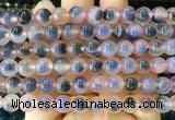 AGBS427 15 inches 8mm faceted round sugar heart agate beads wholesale