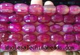 AGBS431 15 inches 13*18mm faceted drum agate beads wholesale