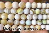AGBS440 15 inches 14mm round Matte agate beads wholesale