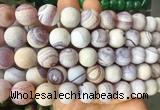 AGBS442 15 inches 14mm round Matte agate beads wholesale