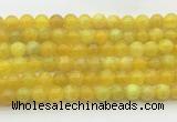 AGBS73 15 inches 6mm round yellow fire agate beads wholesale