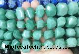 AJBS01 15 inches 12*16mm - 13*18mm faceted nuggets green aventurine beads