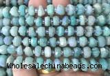 AMBS08 15 inches 4*8mm - 6*9mm faceted nuggets AB-color amazonite beads