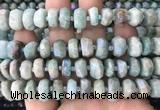AMBS10 15 inches 6*11mm - 8*12mm faceted nuggets AB-color amazonite beads