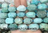 AMBS17 15 inches 13*18mm - 15*20mm faceted nuggets amazonite beads
