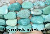 AMBS18 15 inches 18*25mm - 22*30mm faceted freeform amazonite beads