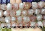 BQBS01 15 inches 12*16mm - 13*18mm faceted nuggets red strawberry quartz beads