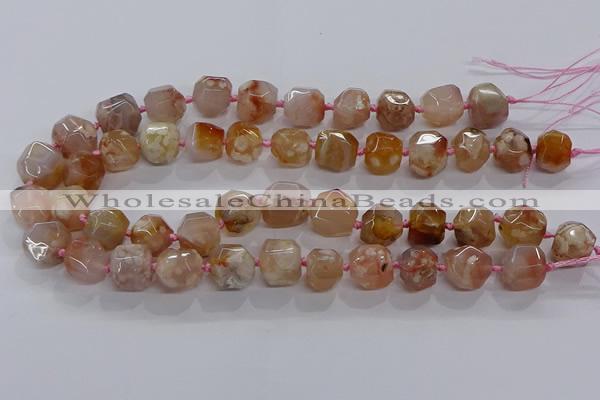 CAA1208 15.5 inches 10*14mm - 12*16mm faceted nuggets sakura agate beads
