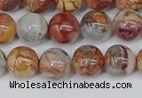 CAA1222 15.5 inches 8mm round gold mountain agate beads