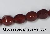 CAA147 15.5 inches 10*12mm star fruit shape red agate gemstone beads