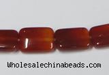 CAA161 15.5 inches 12*16mm rectangle red agate gemstone beads