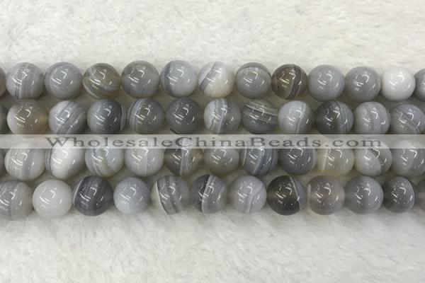 CAA1805 15.5 inches 14mm round banded agate gemstone beads
