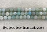 CAA1844 15.5 inches 12mm round banded agate gemstone beads