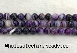 CAA1874 15.5 inches 12mm round banded agate gemstone beads
