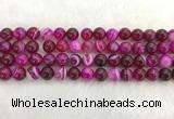 CAA1883 15.5 inches 10mm round banded agate gemstone beads