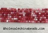 CAA1890 15.5 inches 4mm round banded agate gemstone beads