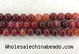 CAA1926 15.5 inches 16mm round banded agate gemstone beads
