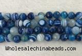 CAA2261 15.5 inches 14mm faceted round banded agate beads