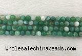 CAA2279 15.5 inches 8mm faceted round banded agate beads