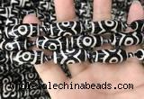 CAA2732 15.5 inches 10*25mm - 11*25mm rice tibetan agate dzi beads