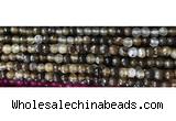 CAA3294 15 inches 6mm faceted round agate beads wholesale