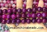 CAA3401 15 inches 12mm faceted round agate beads wholesale