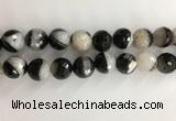 CAA3779 15.5 inches 18mm faceted round agate druzy geode beads