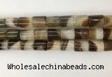 CAA3793 15.5 inches 12*16mm tube agate druzy geode beads