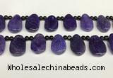 CAA4361 Top drilled 20*30mm freeform dragon veins agate beads
