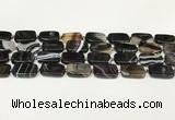 CAA4398 15.5 inches 15*20mm rectangle black banded agate beads