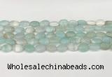 CAA4649 15.5 inches 10*14mm oval banded agate beads wholesale