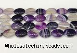CAA4670 15.5 inches 15*20mm oval banded agate beads wholesale
