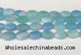 CAA4673 15.5 inches 15*20mm oval banded agate beads wholesale